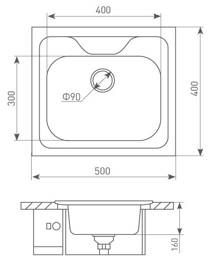 Кухонная мойка Zigmund & Shtain PLATZ 500.6 satin - фотография № 4