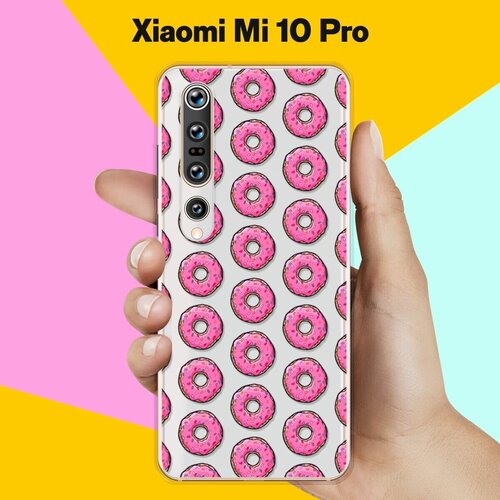 силиконовый чехол кактусы на xiaomi mi 10 pro Силиконовый чехол Пончики на Xiaomi Mi 10 Pro