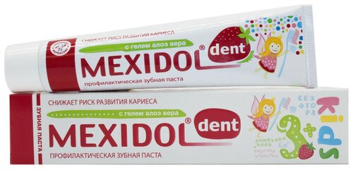 Зубная паста Мексидол Kids 3+, 45 мл, 45 г