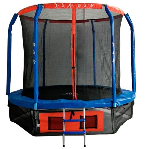 Каркасный батут DFC Jump Basket 8FT-JBSK-B 244х244х150 см , синий/красный батут dfc monkey 50х50 син зел сетка 127х127см