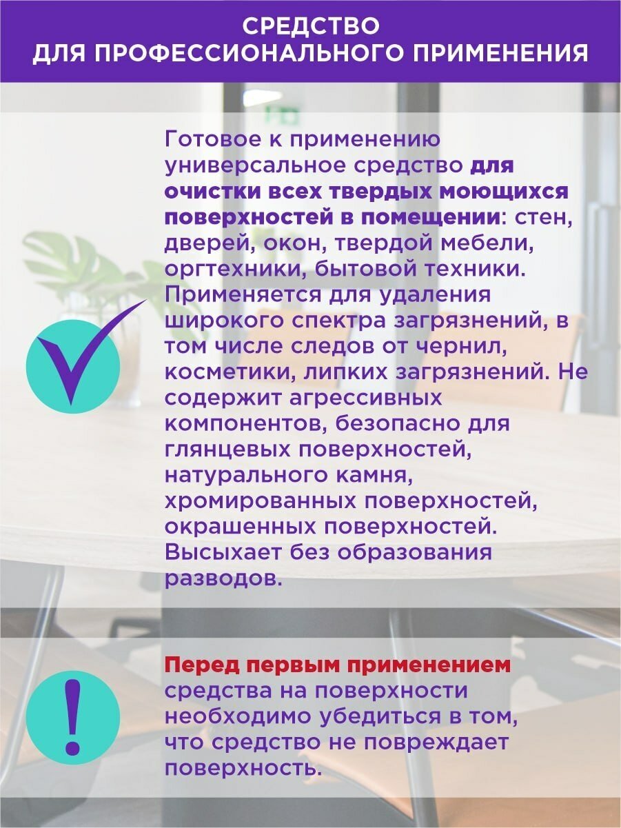 Интерхим 601 0,5л. Универсальное средство очистки твердых поверхностей, мебели