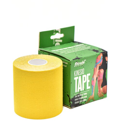 Кинезио тейп Fitrule Tape 7,5 cм х 5 м (Желтый) кинезио тейп fitrule tape 5 cм х 5 м черный