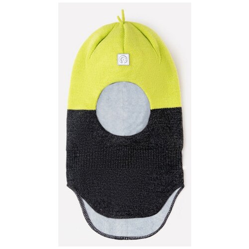 фото Шапка-шлем crockid размер 46-48, лимон/серый
