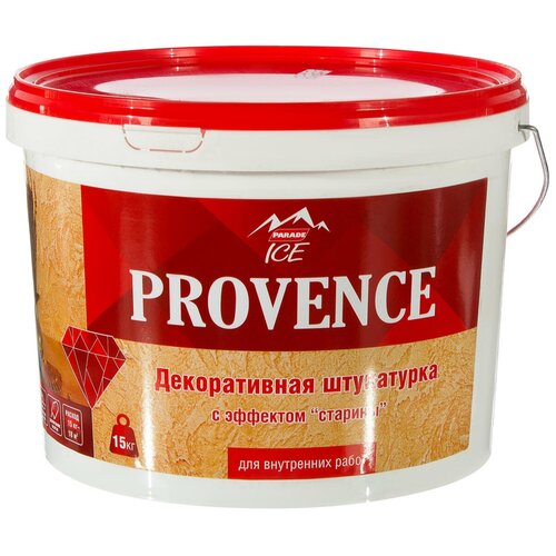 Декоративное покрытие Parade Ice Provence, белый, 15 кг декоративное покрытие terraco handytex белый 15 кг