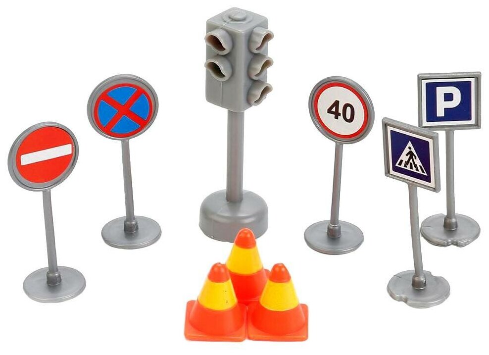 Набор: светофор + дорожные знаки на блистере (SB-17-21-BLC)