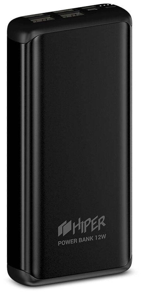 Мобильный аккумулятор Hiper MS20000 Black Li-Pol 20000mAh 2.4A+2.4A+2.4A+2.4A черный 4xUSB материал