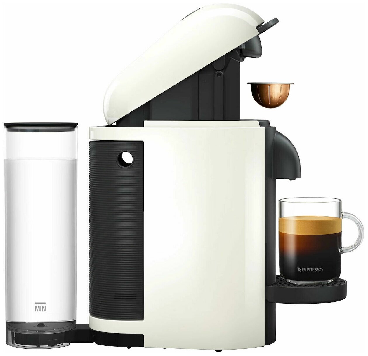 Кофемашина капсульная DeLonghi Nespresso Vertuo GCB2-EU-WH-NE1 белый+черный - фотография № 4