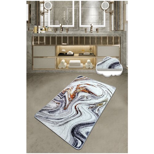 Ковер 70x120 см серый золотой