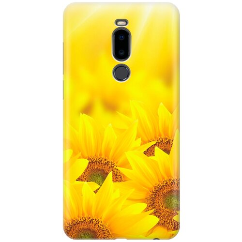 фото Re:pa накладка transparent для meizu note 8 с принтом "подсолнухи"