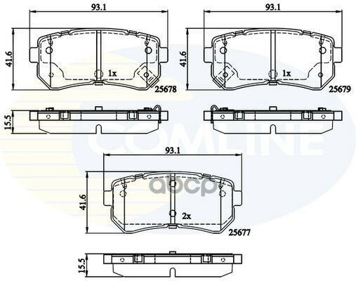 Колодки Hyu Creta Kia Optima/Picanto All 11- Comline арт. CBP32276