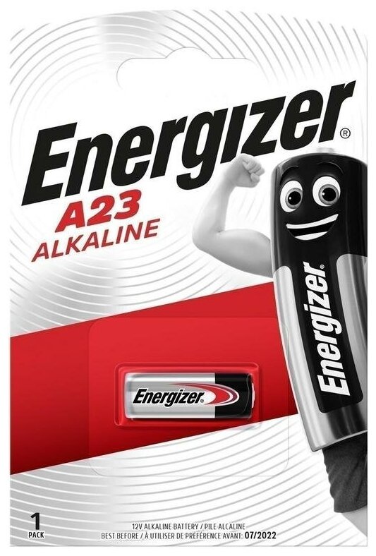 Батарейка A23 12В щелочная Energizer A23 в блистере 1шт.