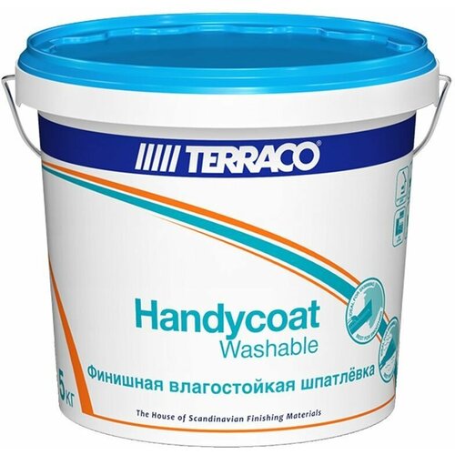 Шпатлевка финишная влагостойкая Террако Хэндикоат Вэшбл 5 кг Шпатлевка финишная Terraco Handycoat Washable 5 кг 1199₽