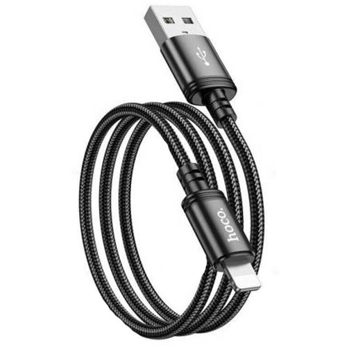 Кабель USB - 8 pin HOCO X89 Wind, 1.0м, 2.4A, блок питания сетевой 2 usb hoco c88a star 2400ma пластик кабель 8 pin цвет чёрный