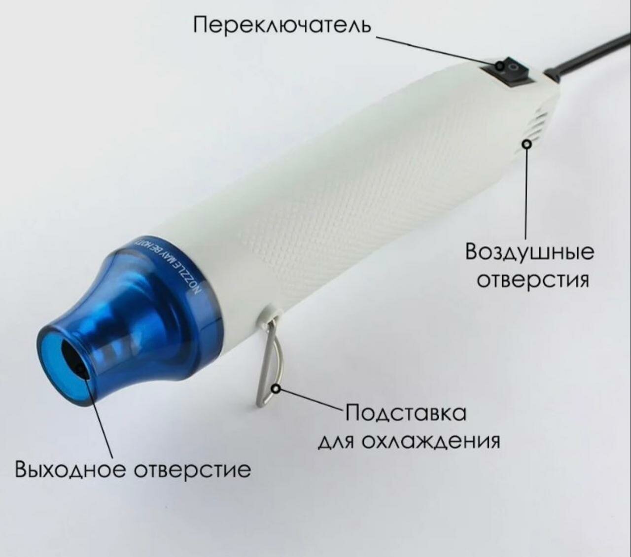 Мини паяльный фен термофен для термоусадки ESSAN 230V. 50-60Hz. 300W ...