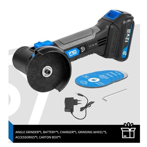 Аккумуляторная УШМ PROSTORMER 12В 2Ач PSBG1202 PTET1043 530000₽