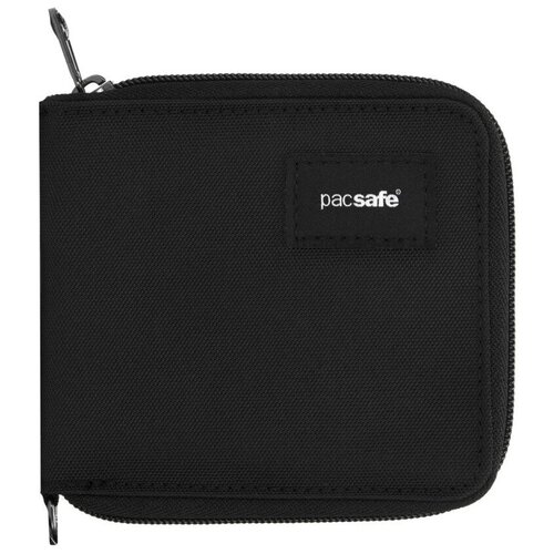 Кошелек PacSafe, черный кошелек pacsafe текстиль на кнопках на молнии отделение для карт оранжевый