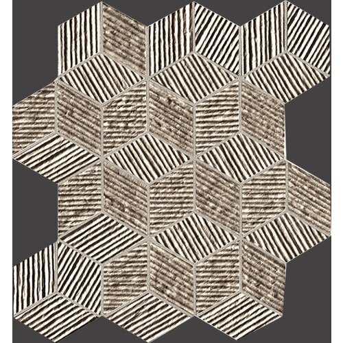 Мозаика керамическая 22.5x26 FAP Ceramiche Lumina Glam Taupe Cube Mosaico +25337