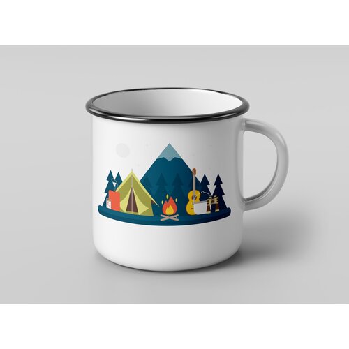 Кружка эмалированная с рисунком 