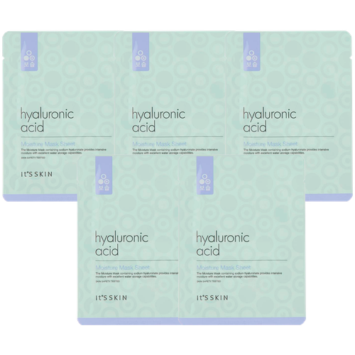 It's Skin Увлажняющая тканевая маска с гиалуроновой кислотой, Hyaluronic acid moisture mask sheet, 5 шт.