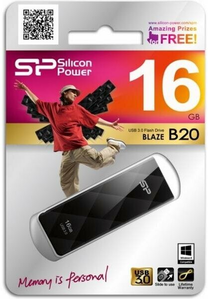 Флешка USB 128Gb Silicon Power Blaze B20 USB3.0 SP128GBUF3B20V1K черный - фото №7