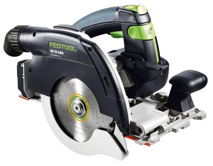 Дисковая пила Festool HK 55 EBQ-Plus-FS, 1200 Вт белый - фотография № 1