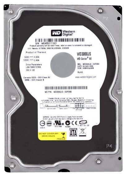 Жесткий диск Western Digital WD3000JS 300Gb SATAII 3,5" HDD