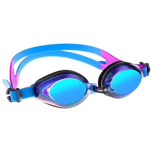 Очки для плавания MAD WAVE Aqua Rainbow, blue юниорские очки для плавания mad wave stalker blue m0419 03 0 03w