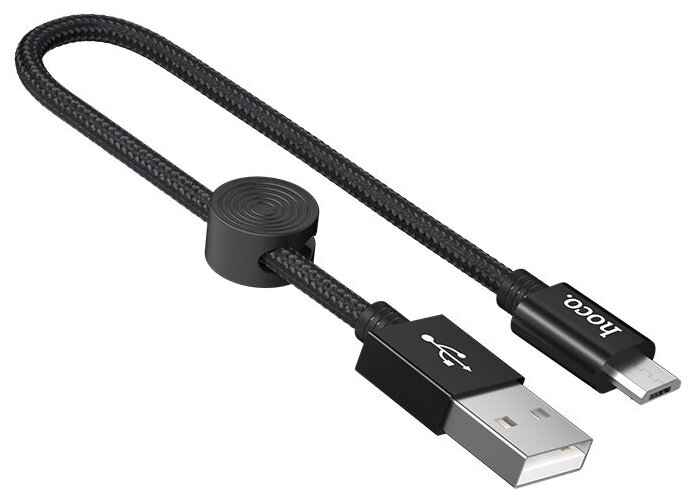 USB Кабель Micro, HOCO, X35, 25см, черный