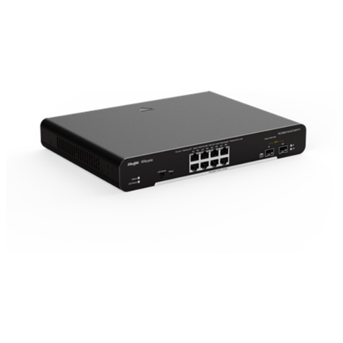 коммутатор ruijie rg nbs3100 8gt2sfp 8 poe smart 10 ports rg nbs3100 8gt2sfp p Коммутатор Ruijie Reyee 8-Port Gigabit L2 Managed POE Switch, 8 Gigabit RJ45 POE/POE+ Ports,2 SFP Slots,125W PoE Power budget, Desktop Steel Case