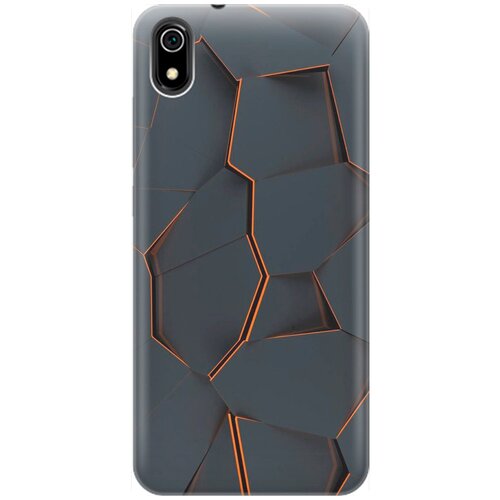 фото Силиконовый чехол на xiaomi redmi 7a / сяоми редми 7а с принтом "графитовый излом" re:pa