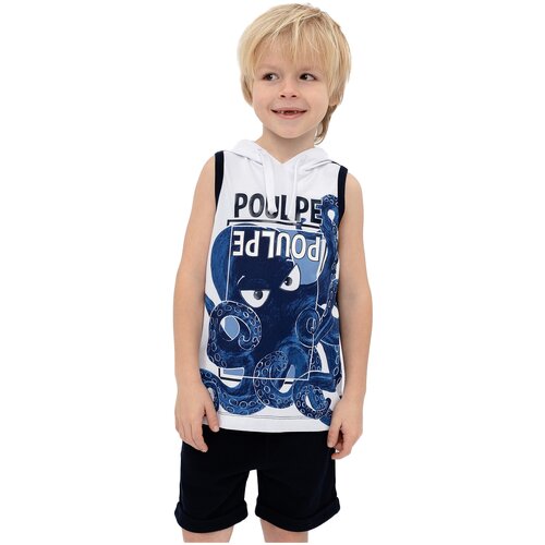 фото Майка gulliver, размер 122, синий