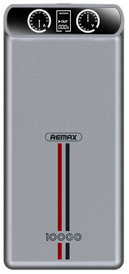 Внешний аккумулятор (АКБ) Power Bank Remax Kingree Series 10000мАч, RPP-18 Li-Pol, серый