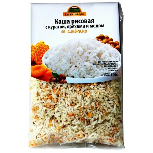 Каша рисовая с курагой и орехами 100 г (