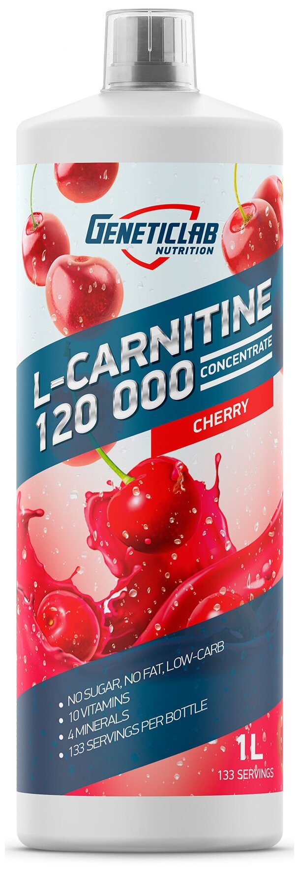 Л-Карнитин (L-Сarnitine) Geneticlab Nutrition L-Carnitine Concentrate (1000 мл) Вишня