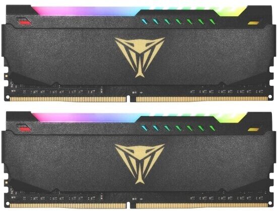 Оперативная память Patriot Memory DDR4 64Gb (2x32Gb) 3200MHz pc-25600 Viper STEEL RGB (PVSR464G320C8K)