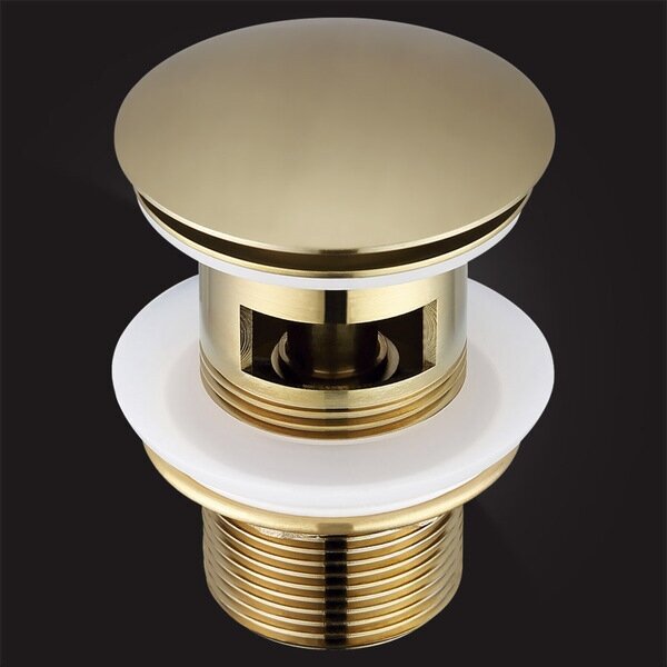 Донный клапан 1 1/4" для раковины ELGHANSA WBT-122-Bronze (с переливом), цвет - бронза - фотография № 3