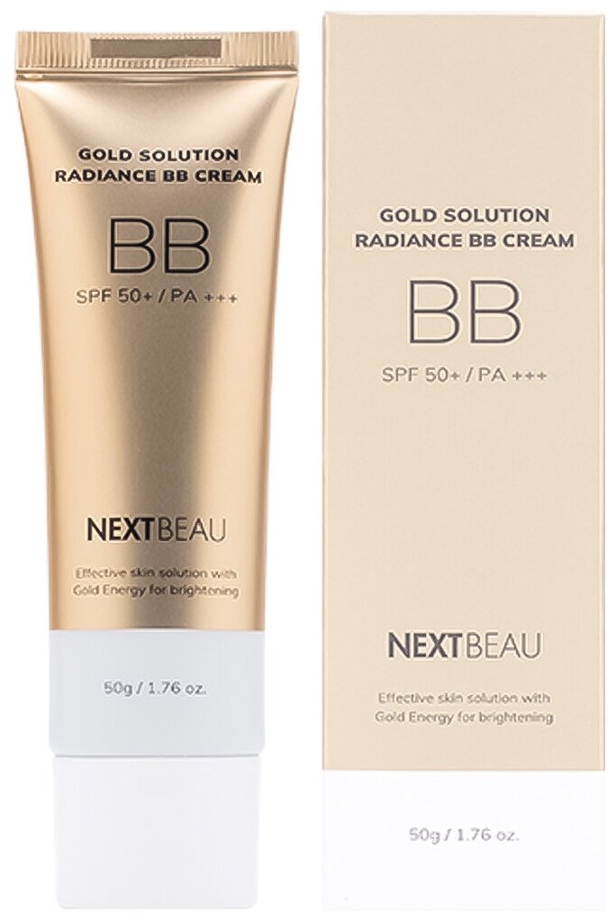 NEXTBEAU Освежающий BB-крем с золотом 01 Светло-бежевый, SPF50+/PA+++, 50 г, NEXTBEAU