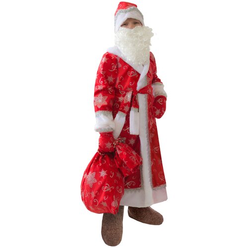 фото Костюм пуговка дед мороз (920 к-17), красный, размер 146