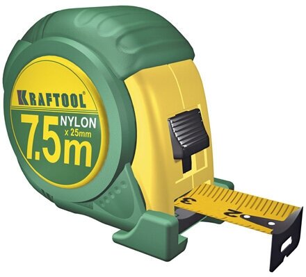 Рулетка KRAFTOOL "EXPERT" с нейлоновым покрытием, обрезин корпус, 7,5/25мм - фотография № 18