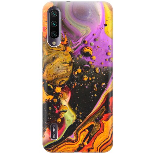 фото Силиконовый чехол на xiaomi mi a3 / cc9e / сяоми ми а3 / ми сс9е с принтом "разноцветные капли" gosso