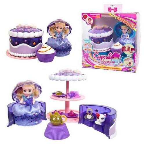 Cupcake Surprise. Набор Чайная вечеринка с Куклой - Капкейк и питомцем кукла глория для торта 18x7x4 5 см кукла для платья из торта куклы для творчества кукла для декорирования десертов кукла верхушка торта