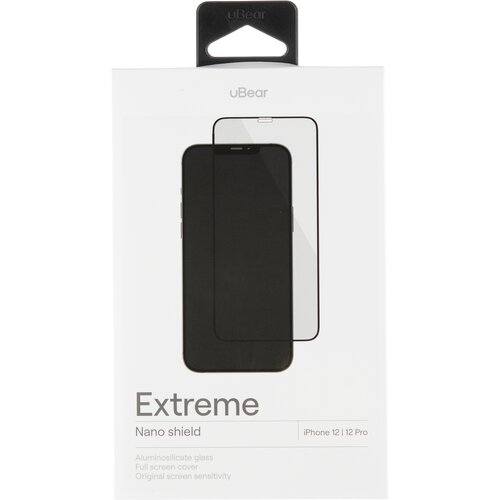 Защитное стекло uBear Extreme Nano Shield для Apple iPhone 12/12 Pro для Apple iPhone 12, Apple iPhone 12 Pro, 1 шт., черный