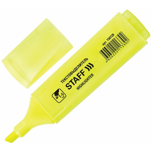 Текстмаркер STAFF, лимонный, скошенный наконечник, 1-5 мм, 150728, (24 шт.) комплект 143 шт текстовыделитель staff everyday желтый скошенный наконечник 1 5 мм 151638