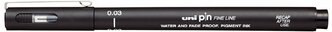 Uni Mitsubishi Pencil Ручка линер Fine Line 003, черный цвет чернил, 1 шт.