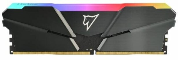 Модуль памяти DDR 4 DIMM 8Gb PC21300, 2666Mhz, Netac Shadow NTSRD4P26SP-08E, RGB, C19 Grey, с радиатором