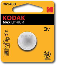 Батарейка Kodak Max Lithium CR2430, в упаковке: 1 шт.