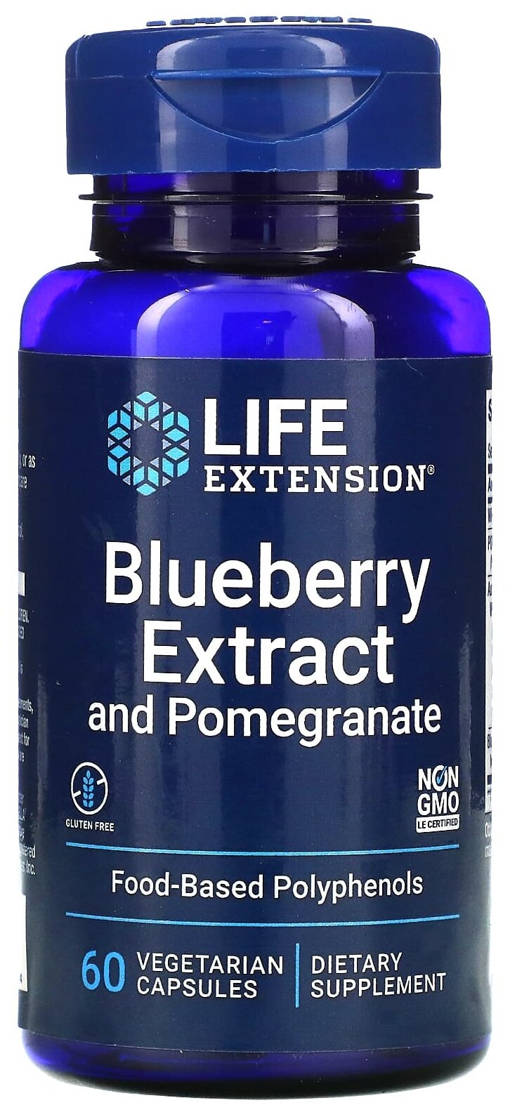 Капсулы Life Extension Blueberry Extract and Pomegranate, 80 г, 60 шт.