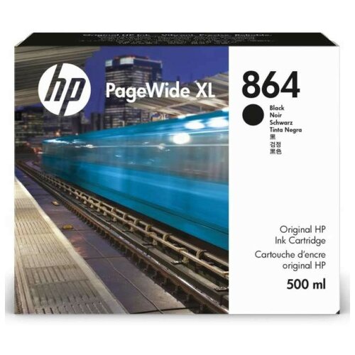 Cartridge HP 864 для PageWide XL 4200, черный, 500 мл контейнер для очистки hp 874 876 pagewide xl 3ww73a