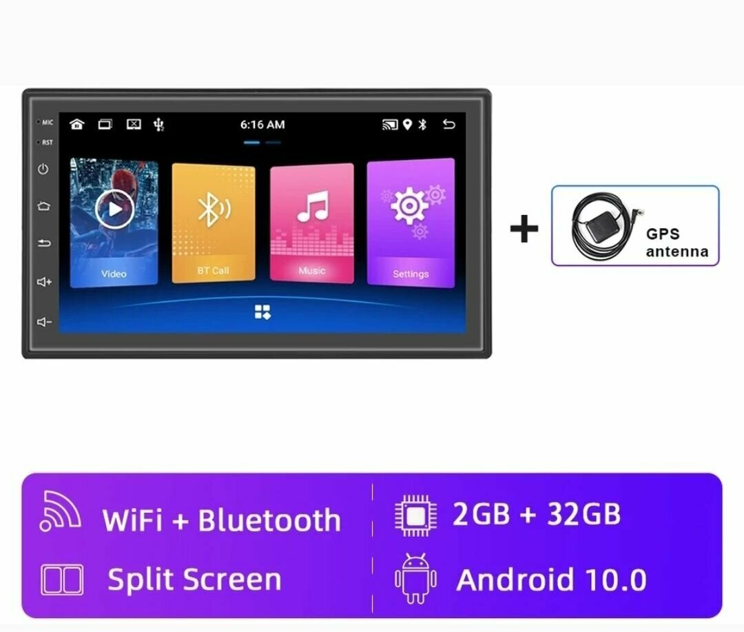 Андроид магнитола для Datsun on-do, mi-do с переходной рамкой 2Gb оперативной, 32 Gb встроенной памяти