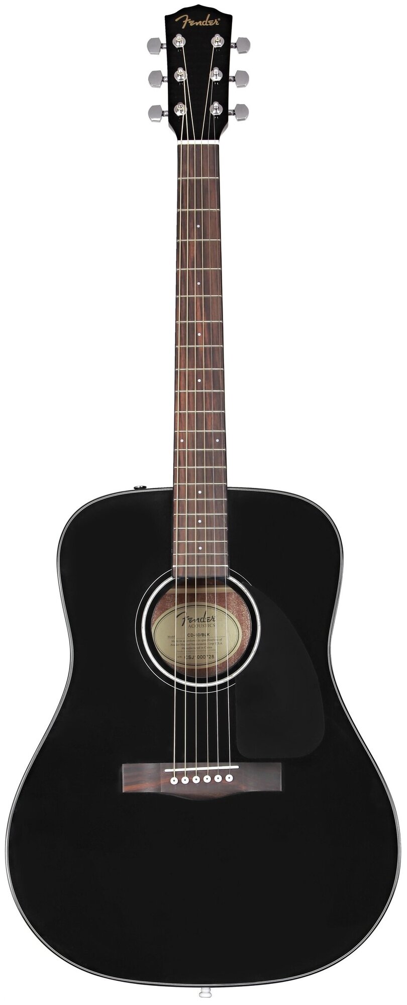 FENDER CD-60 DREAD V3 DS BLK WN акустическая гитара